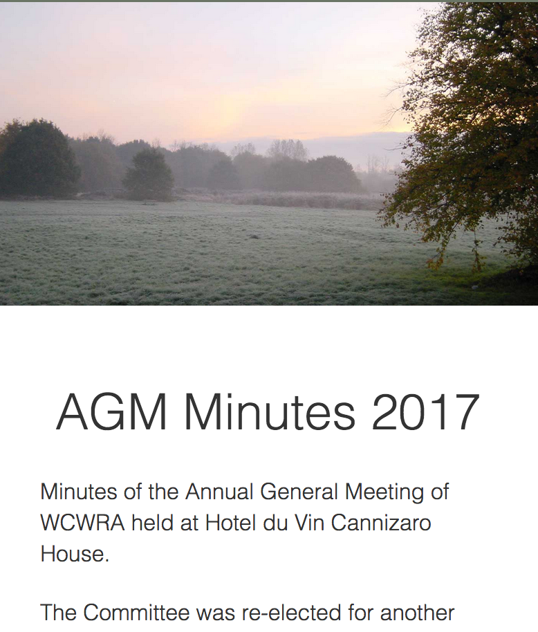 Wimbledon Common WCWRA AGM