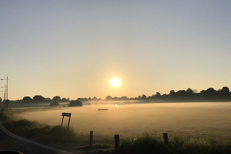 Wimbledon Common at  sunset